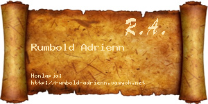 Rumbold Adrienn névjegykártya